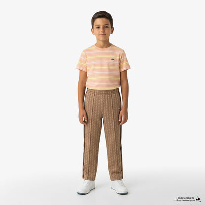 Lacoste Paris Erkek Regular Fit Monogram Açık Kahverengi Eşofman Altı