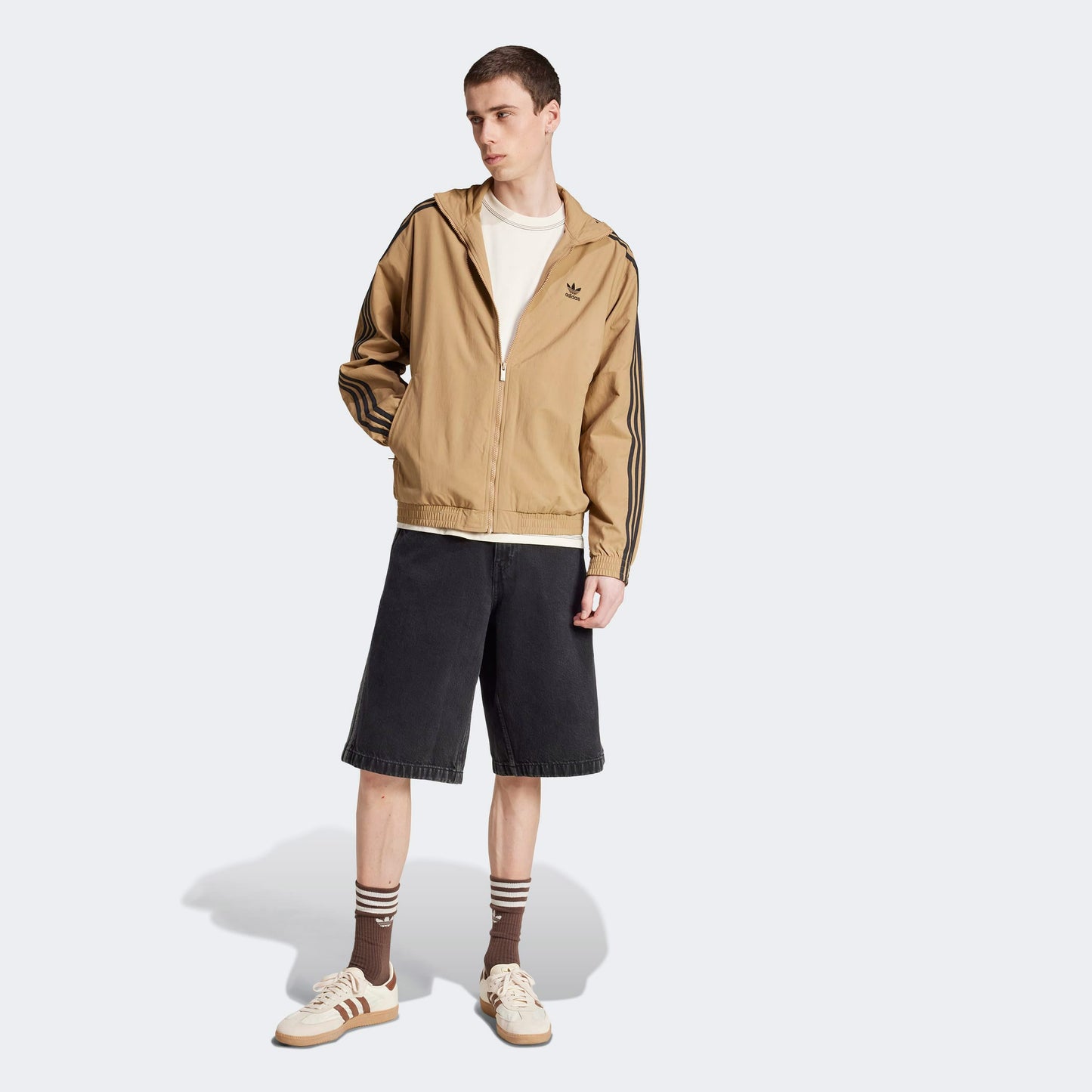 Adidas Trefoil Essentials Erkek Beyaz Oversize T-shirt
