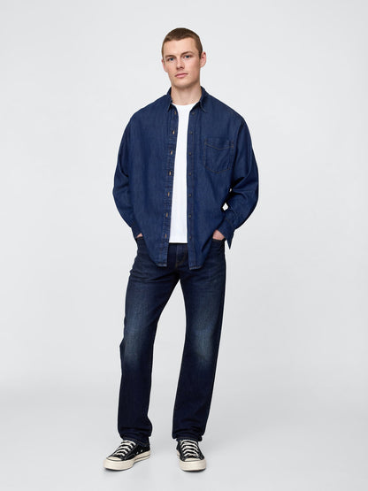 Koyu Mavi Gapflex Straight Jean Pantolon