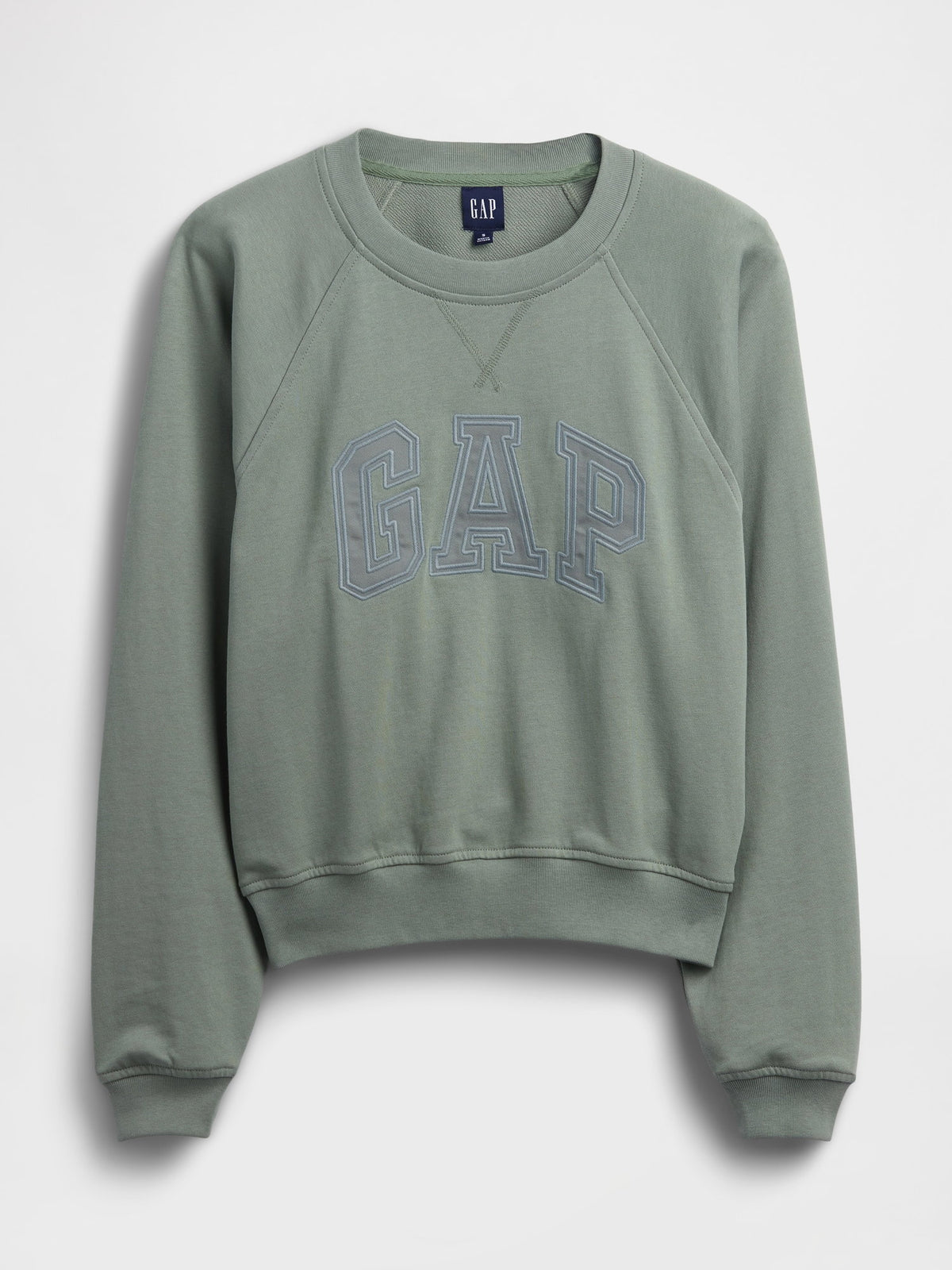 Koyu Yeşil Fransız Havlu Kumaş Raglan Logo Sweatshirt