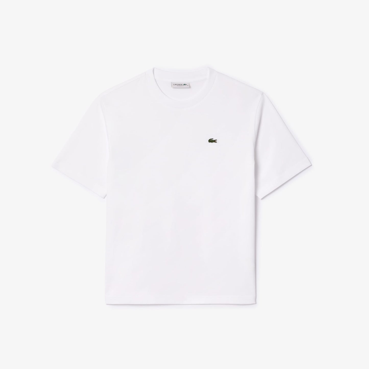 Lacoste Kadın Relaxed Fit Bisiklet Yaka Beyaz T-shirt