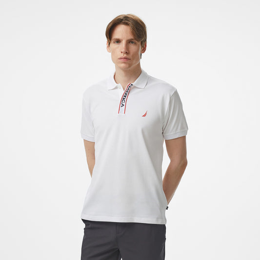 Nautica Erkek Beyaz Classic Fit Polo Yaka T-shirt