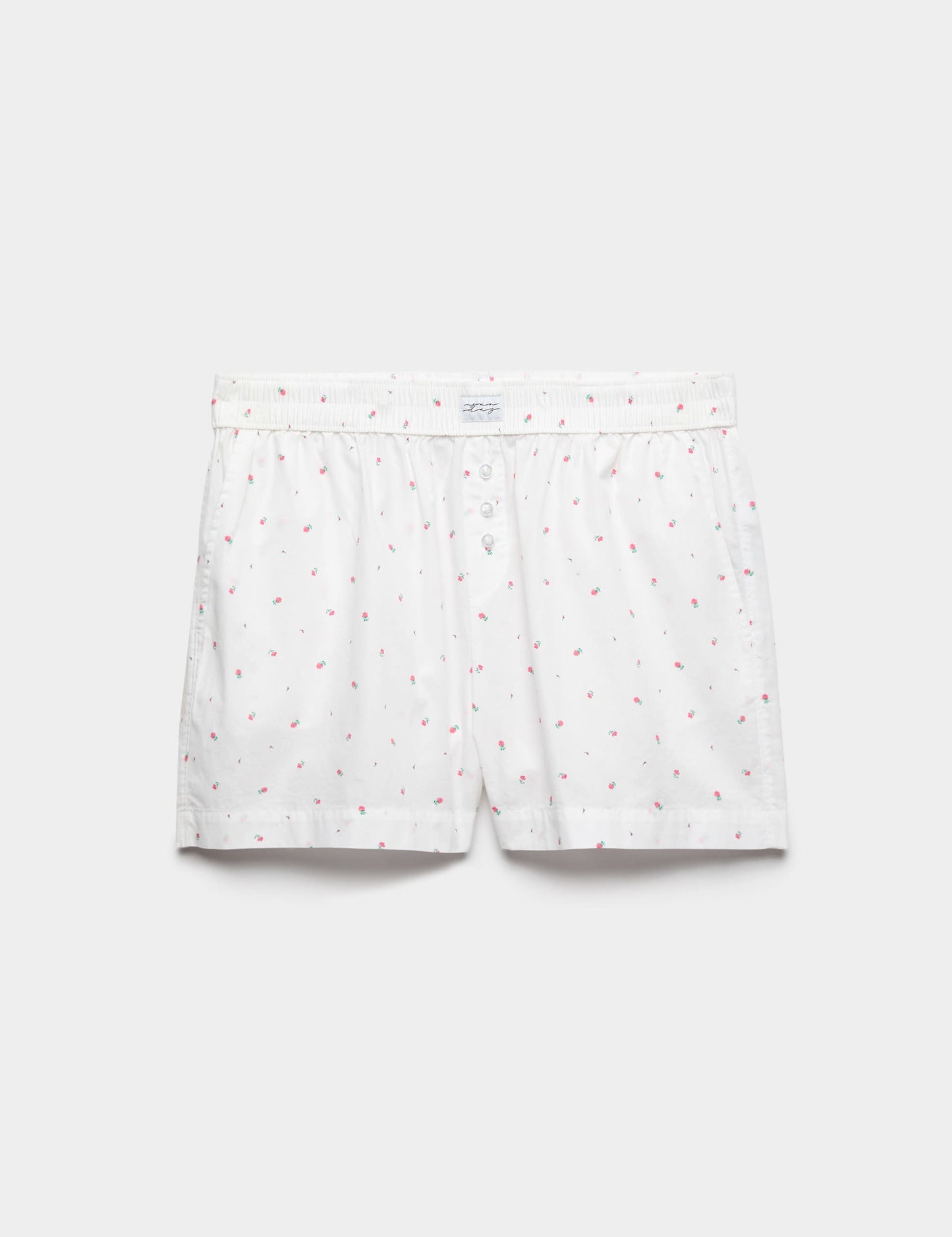 Pamuklu Çiçek Desenli Pijama Şort