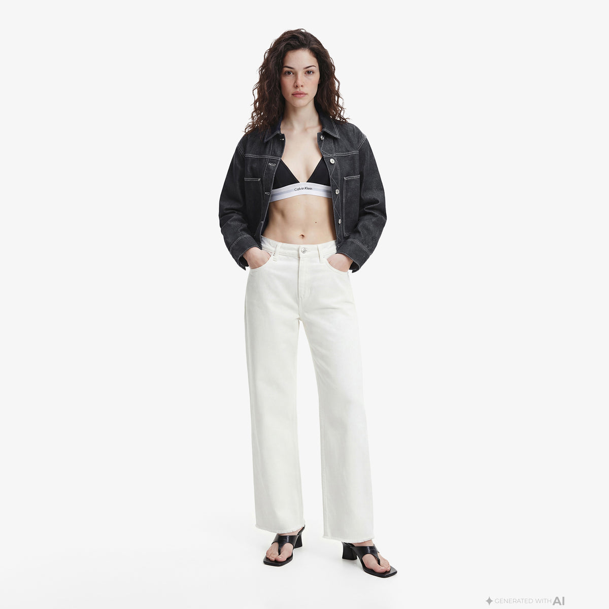 Calvin Klein Workwear Rinse Kadın Mavi Ceket