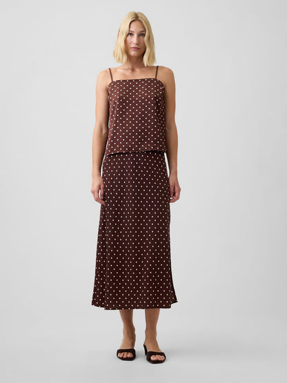 Kahverengi Pull-on Maxi Etek