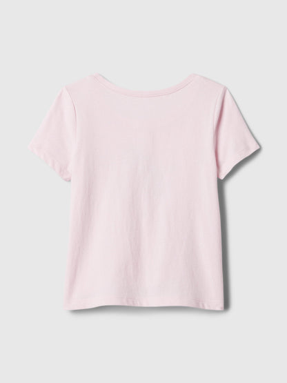 Pembe Grafikli T-shirt
