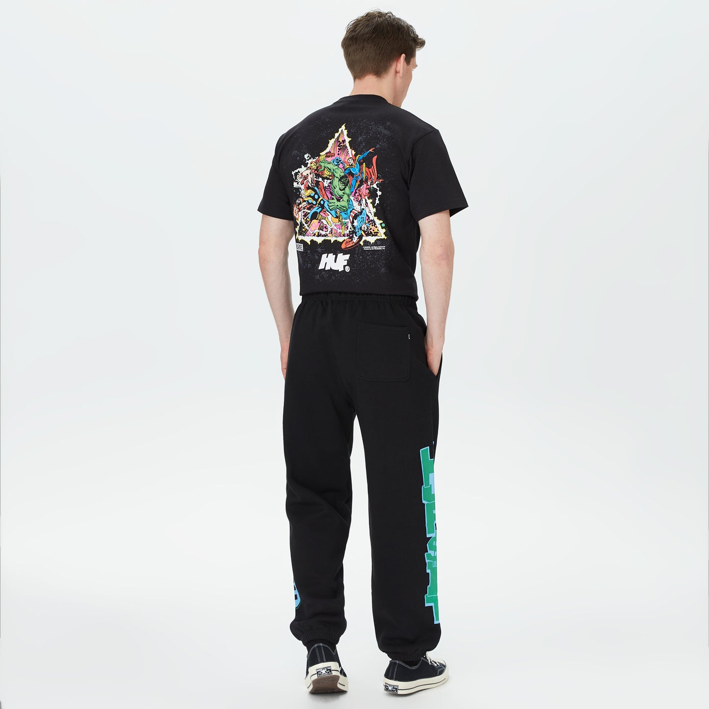 Huf Anthem Polar Erkek Siyah Eşofman Altı