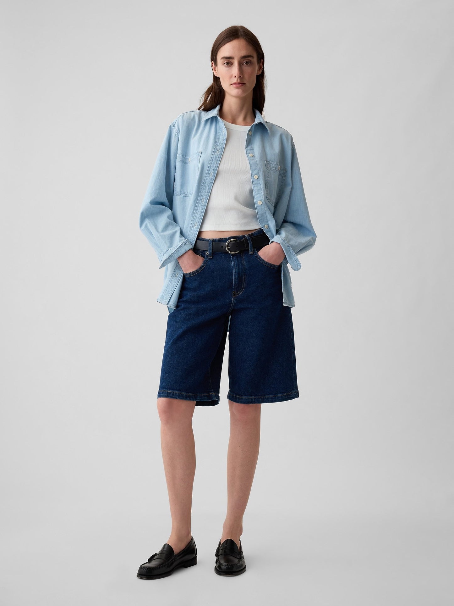 Açık Mavi Chambray Denim Big Washwell™ Gömlek