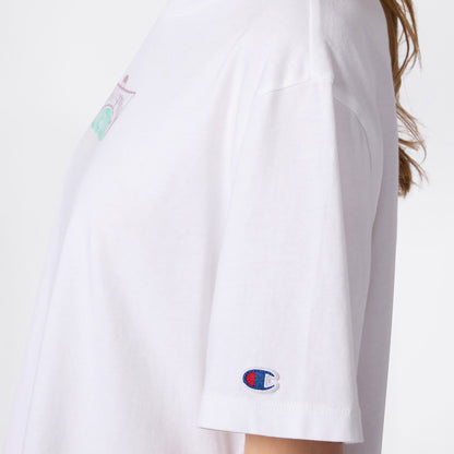 Champion Relaxed Fit Kadın Beyaz T-shirt