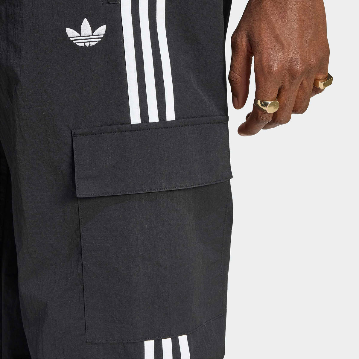 Adidas 3-stripes Cargo Erkek Siyah Eşofman Altı