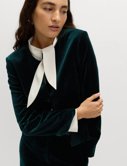 Kadife Pamuklu Blazer Ceket