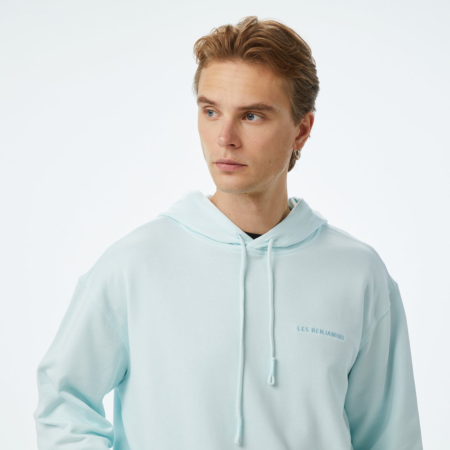 Les Benjamins Essentials Erkek Mavi Hoodie