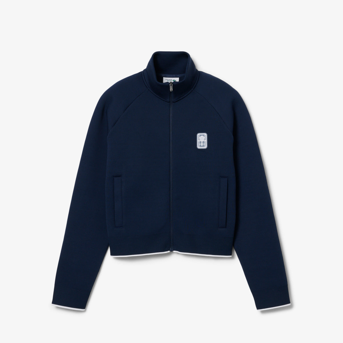 Lacoste Kadın Relaxed Fit Fermuarlı Lacivert Sweatshirt