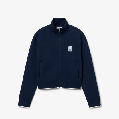 Lacoste Kadın Relaxed Fit Fermuarlı Lacivert Sweatshirt