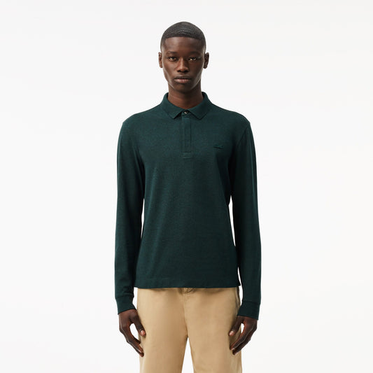 Lacoste Erkek Regular Fit Uzun Kollu Koyu Yeşil Polo