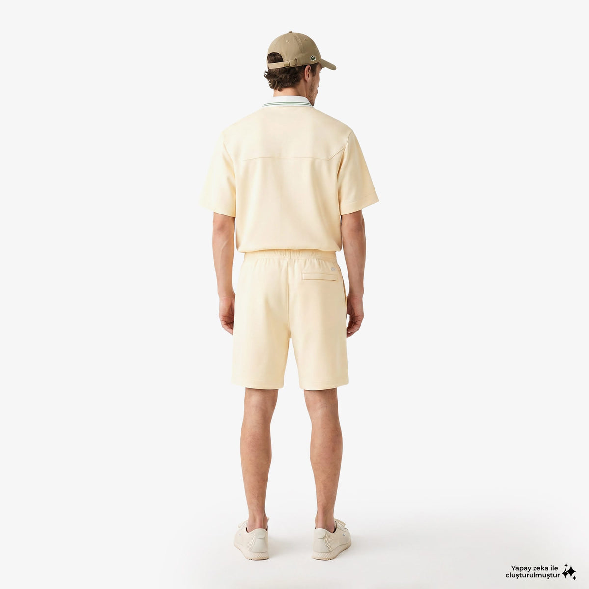 House Of Superstep X Lacoste Kapsul Koleksiyon Erkek Bej Şort