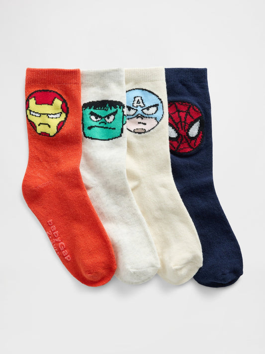 Çok Renkli Marvel Crew Çorap (4’lü)