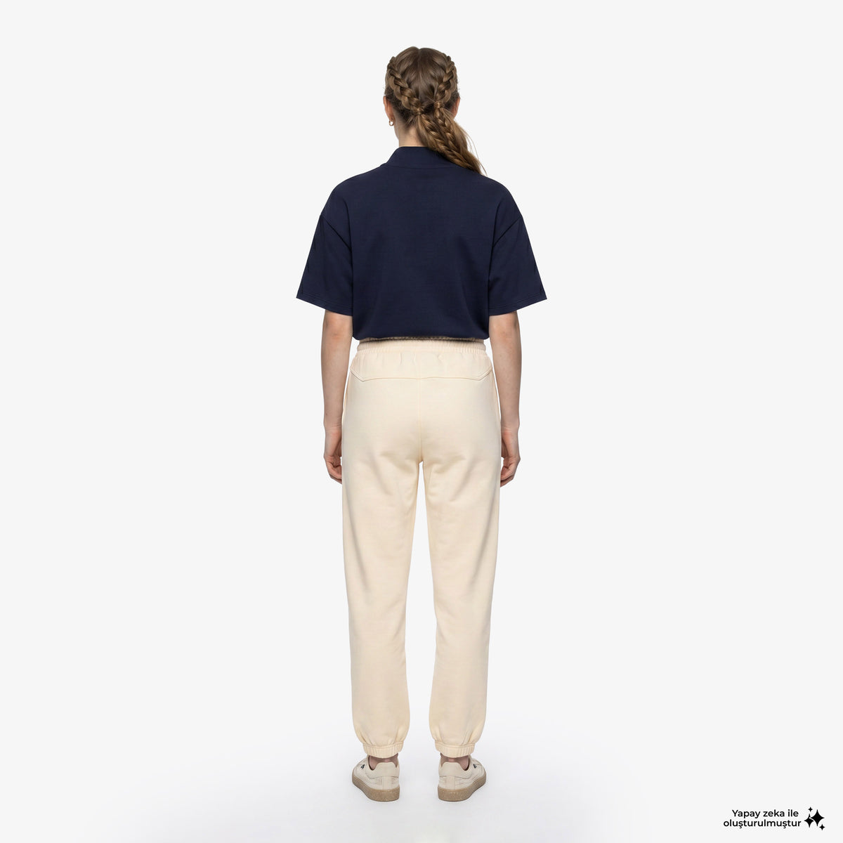 House Of Superstep X Lacoste Kapsul Koleksiyon Kadın Bej Eşofman Altı