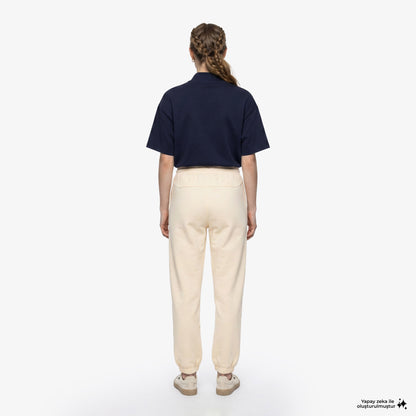 House Of Superstep X Lacoste Kapsul Koleksiyon Kadın Bej Eşofman Altı