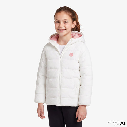 Skechers G Outerwear Padded Çocuk Beyaz Ceket
