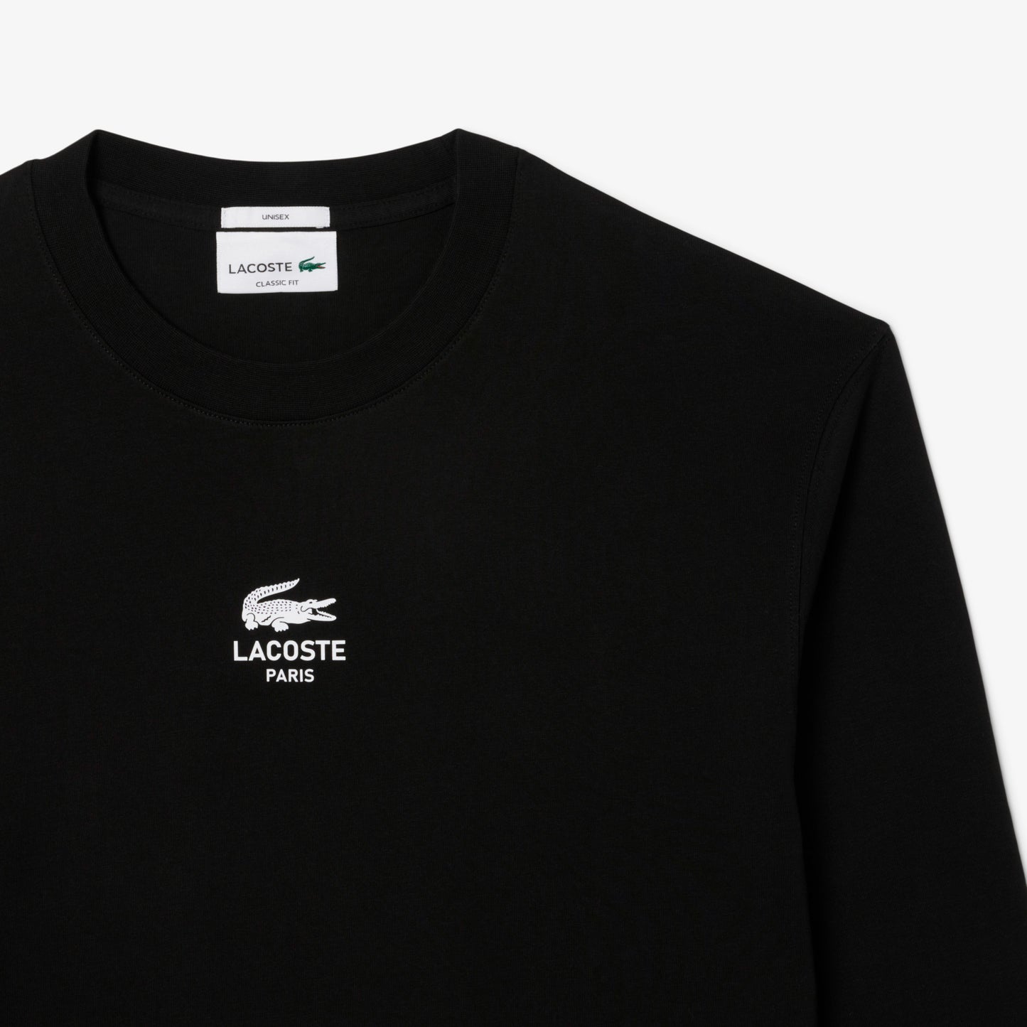 Lacoste Print Fleece Erkek Siyah T-shirt