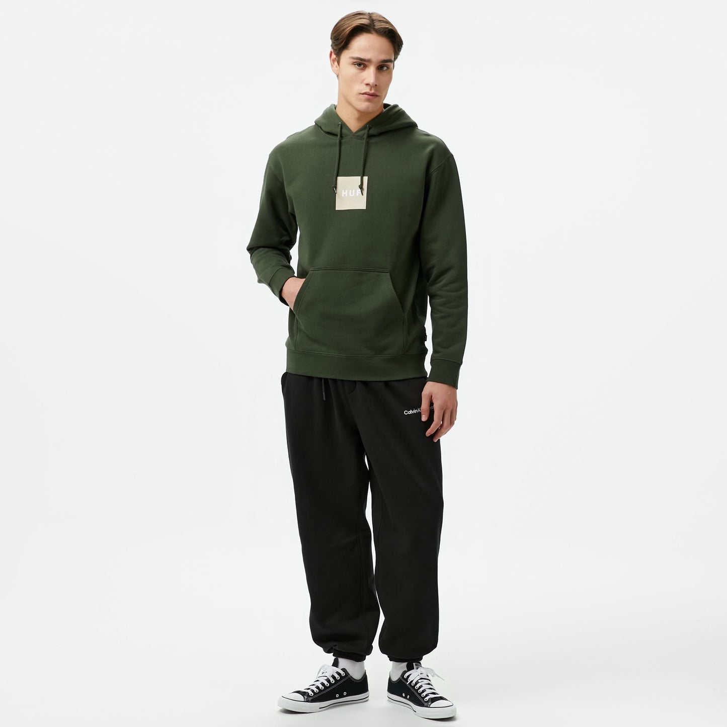 Huf Set Box P/o Erkek Yeşil Hoodie