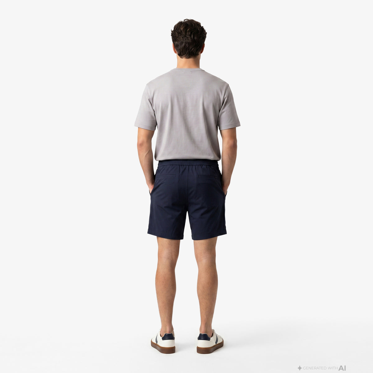 Calvin Klein Straight Seersucker Elastic Erkek Mavi Şort
