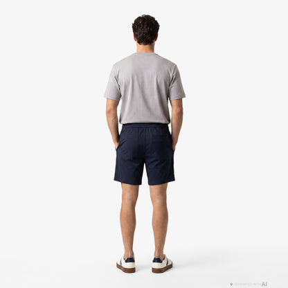 Calvin Klein Straight Seersucker Elastic Erkek Mavi Şort