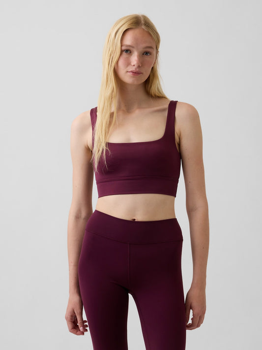 Bordo Gapfit Smooth Square-neck Spor Sütyeni