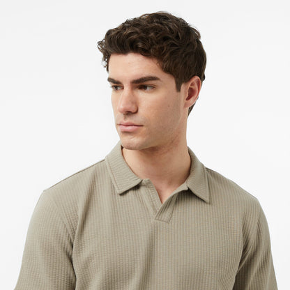 Nautica Erkek Bej Regular Fit Polo Yaka T-shirt