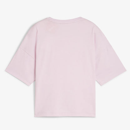 Puma Essentials Cropped Logo Kadın Pembe T-shirt