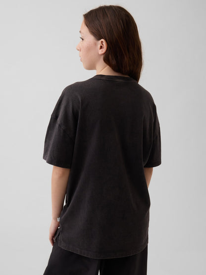 Siyah Disney Oversized Tunik T-shirt