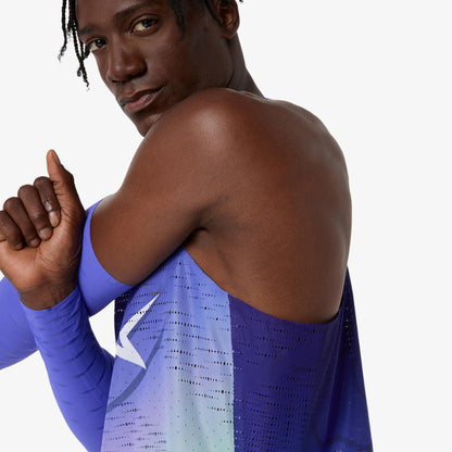 Asics Metaspeed Singlet Erkek Mor Koşu T-shirt