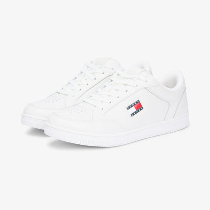 Tommy Hilfiger Jeans Cupsole Long Lace Leather Erkek Beyaz Spor Ayakkabı & Sneaker
