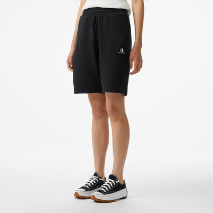 Converse Go-to Embroidered Star Chevron Fleece Unisex Siyah Şort