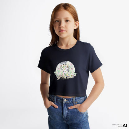 Vans Birdsong Relaxed Crop Ss Çocuk Siyah T-shirt