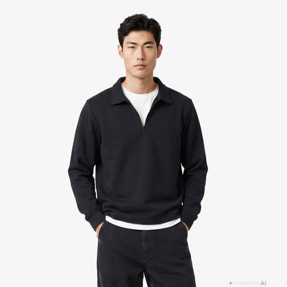 Unıted4 Regular Fit Erkek Siyah Sweatshirt