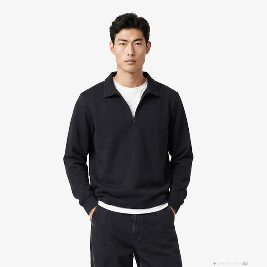 Unıted4 Regular Fit Erkek Siyah Sweatshirt