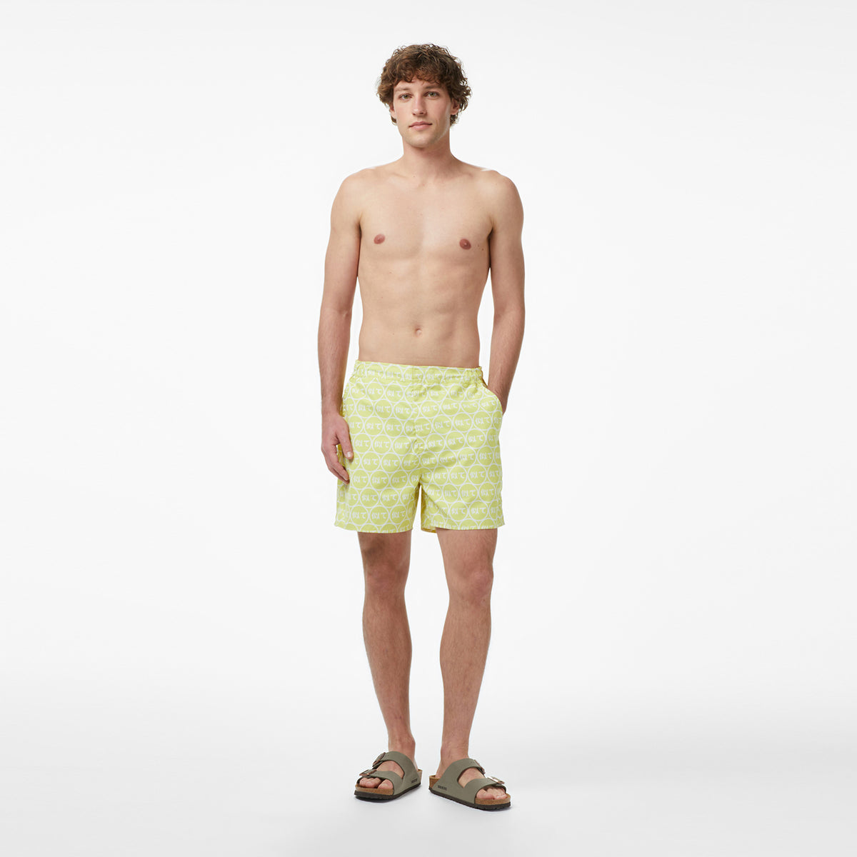 Unıted4 Regular Fit Erkek Sarı Deniz Şortu
