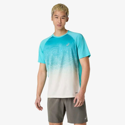 Asics Road Fade Ss Erkek Mavi T-shirt