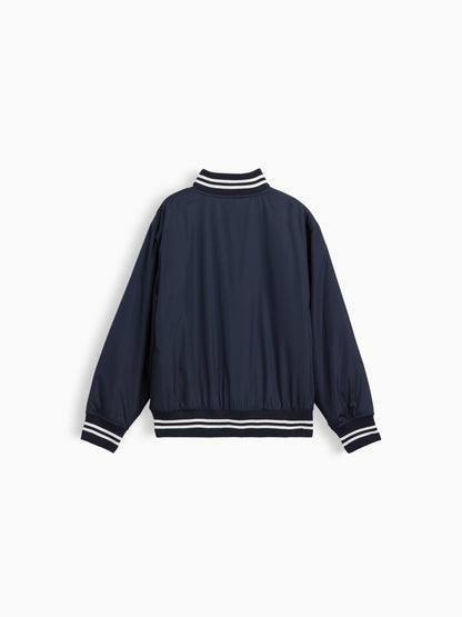 Lacivert Relaxed Varsity Ceket