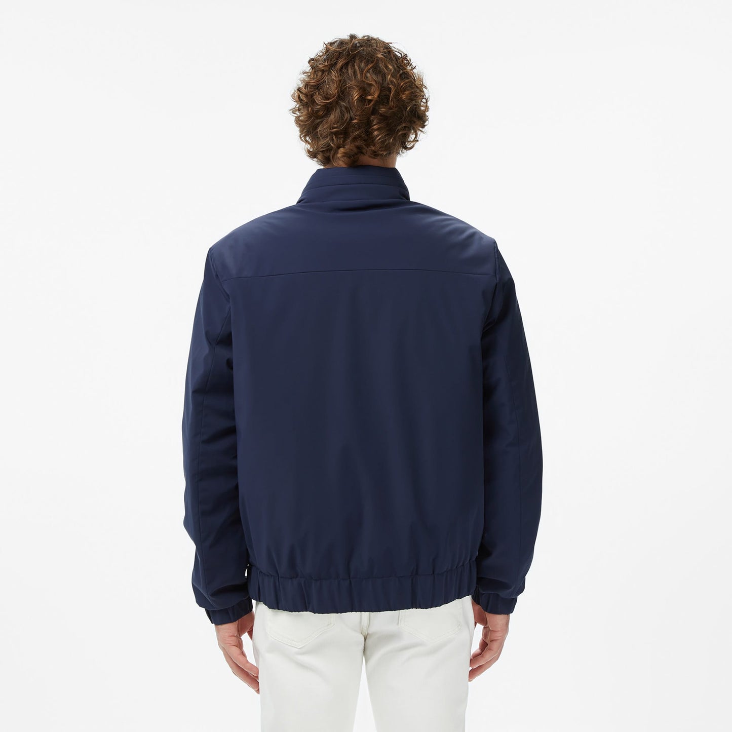 Lacoste Erkek Relaxed Fit Dik Yaka Lacivert Mont