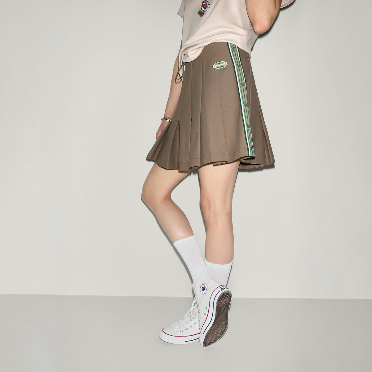 Converse Retro Kadın Pileli Siyah Etek