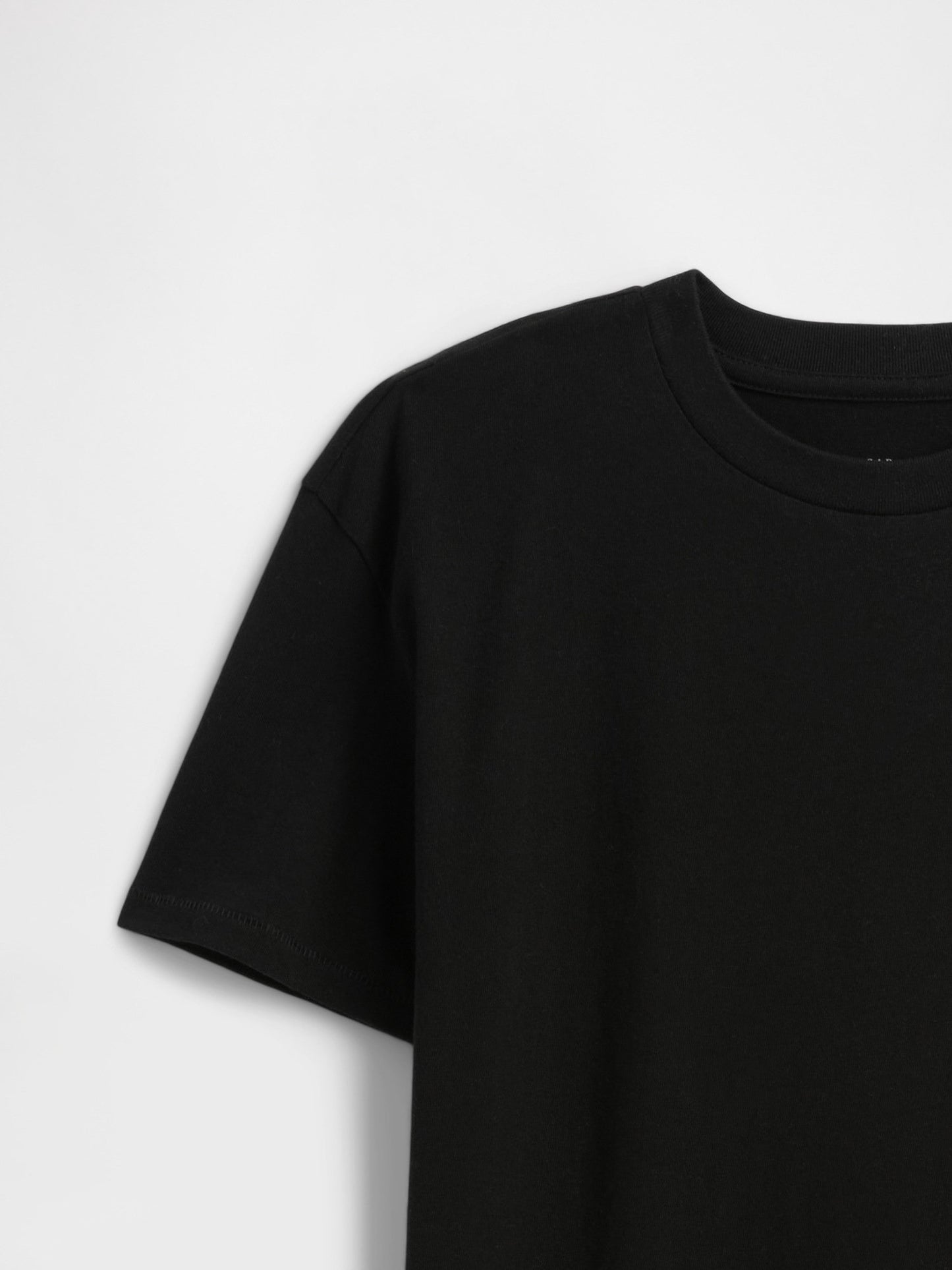 Siyah Bisiklet Yaka T-shirt