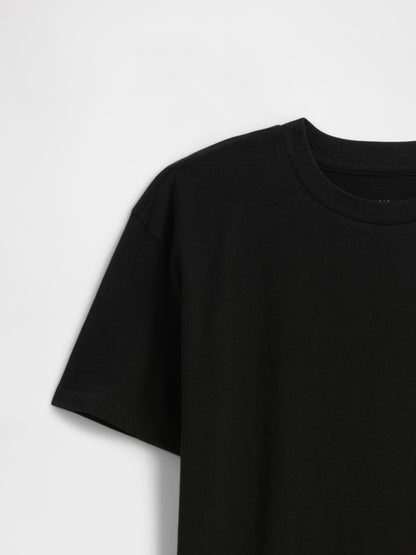 Siyah Bisiklet Yaka T-shirt