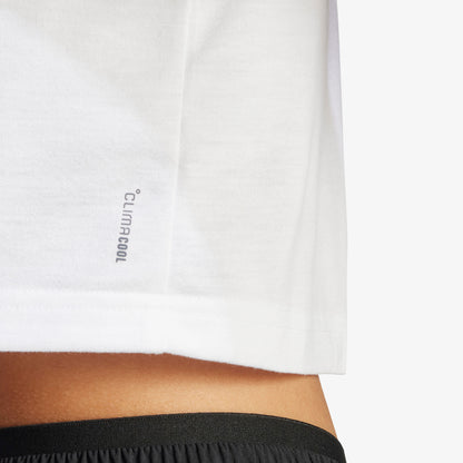 Adidas Train Essentials Boxy Workout Kadın Beyaz Crop T-shirt