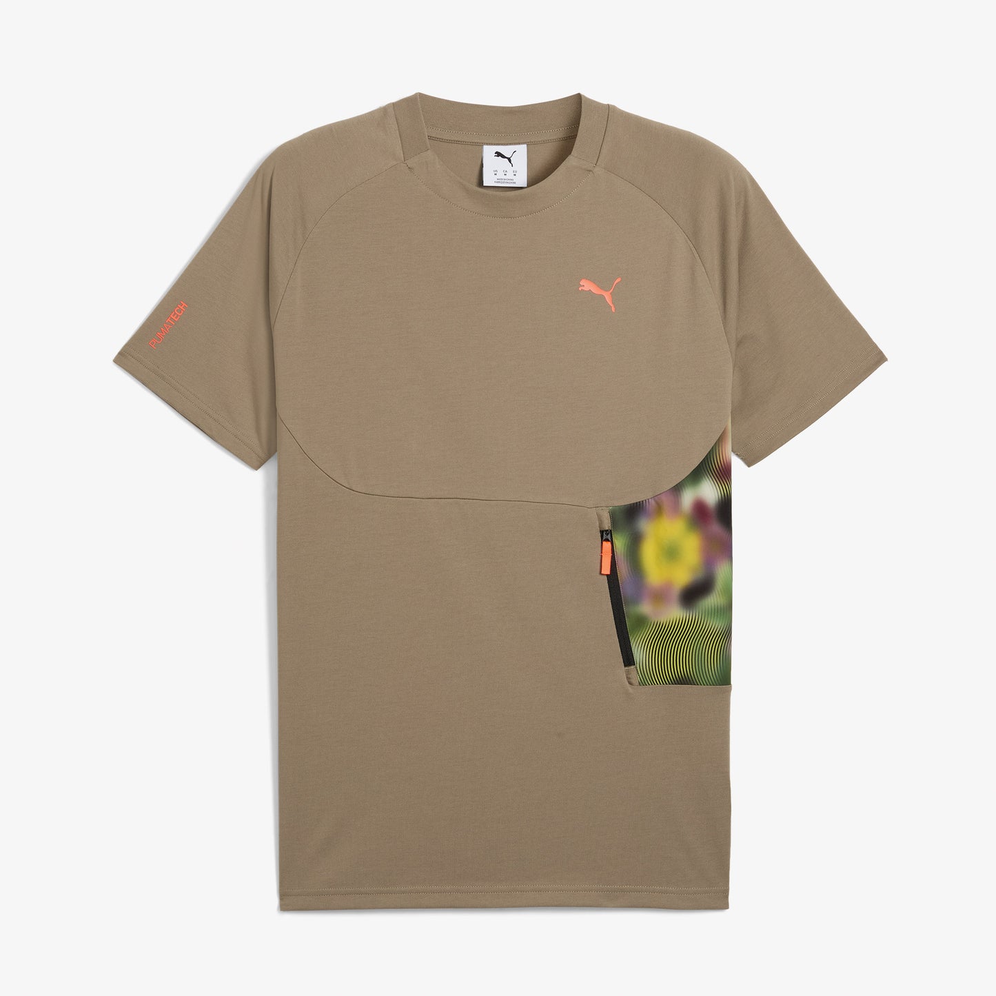 Puma Hoops X Pumatech Graphic Erkek Haki T-shirt