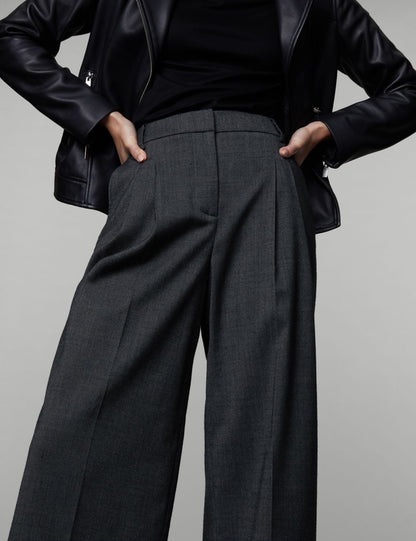 Wide Leg Yün Pantolon