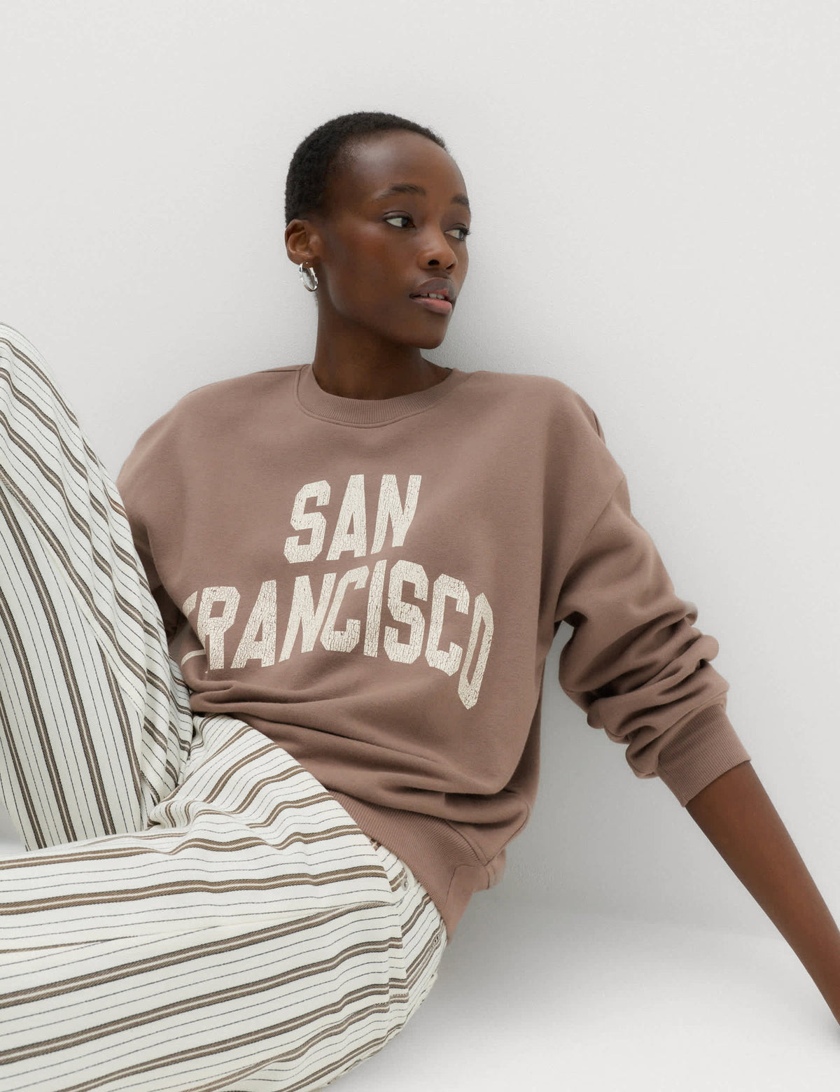 Pamuk Karışımlı Baskılı Sweatshirt