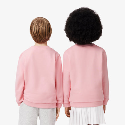 Lacoste Çocuk Baskılı Pembe Sweatshirt